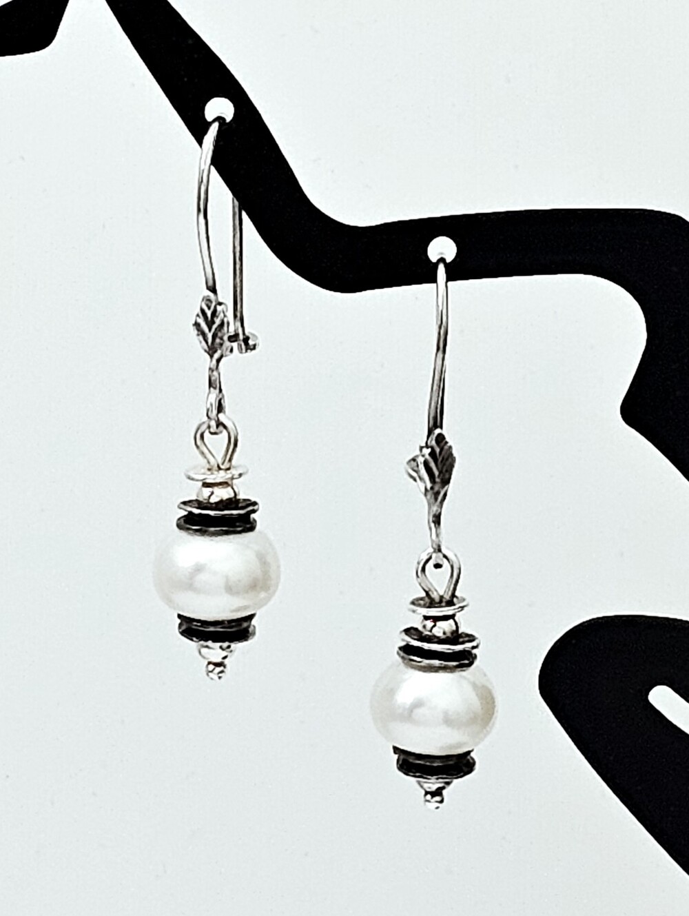 Silpada Sterling Silver Pearl 'Light The Way' Drop Earrings W0922